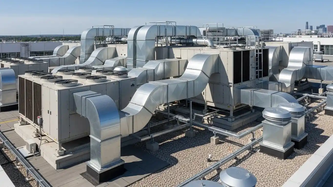 Commercial HVAC installation